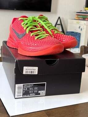 Nike Kobe 6 Protro Reverse Grinch Bright Crimson FV4921-600
